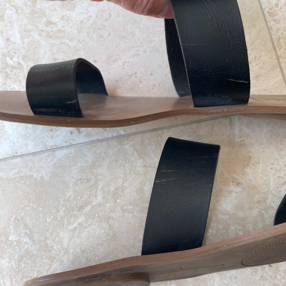 J. Crew Double Strap Black Sandals Women’s Size 9 - Picture 7 of 10